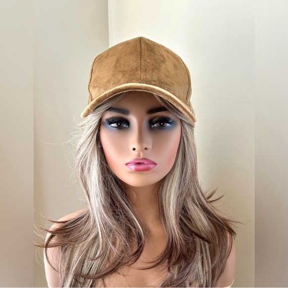 Velvet Baseball Cap in Camel with Adjustable Strap- New! - Picture 5 of 12